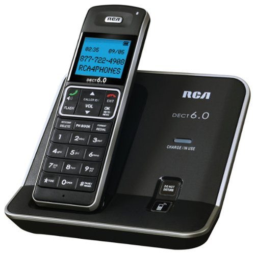  RCA - RCA-2111-1BSGA DECT 6.0 Expandable Cordless Phone - Black/Silver