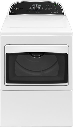  Whirlpool - Cabrio 7.4 Cu. Ft. 9-Cycle Gas Dryer - White