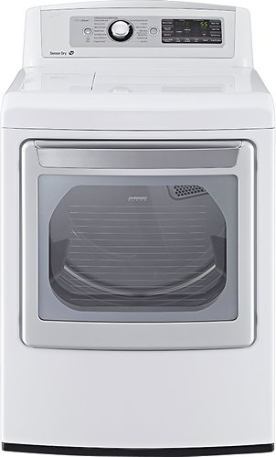  LG - 7.3 Cu. Ft. 14-Cycle Electric Dryer with Steam - White