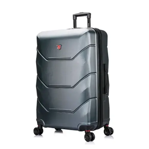 Front. DUKAP - Zonix Lightweight Hardside Spinner Luggage 30" Luggage - GREEN.