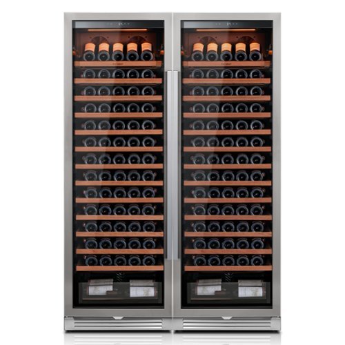 Ca'Lefort - 48 inch Wine Cooler Refrigerator 332-Bottle,Freestanding/Built-In Wine Fridge 3LED for Home\Bar\Office - Stainless Steel-Front_Standard 