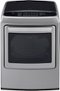 LG - 7.3 Cu. Ft. 12-Cycle Steam Gas Dryer - Graphite steel-Front_Standard