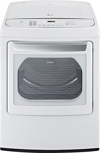  LG - 7.3 Cu. Ft. 12-Cycle Ultralarge-Capacity Steam Gas Dryer - White