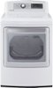 LG - 7.3 Cu. Ft. 14-Cycle Steam Gas Dryer - White-Front_Standard