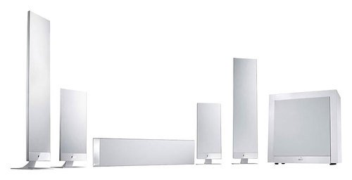  KEF - T Series 5.1-Channel Home Theater Speaker System with Powered Subwoofer - White