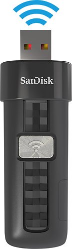 SANDISK - Connect 16GB USB 2.0 Wireless Flash Drive - Black-Front_Standard 