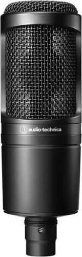 Audio-Technica - AT2020 Cardioid Condenser Studio XLR Microphone, Black-Front_Standard 