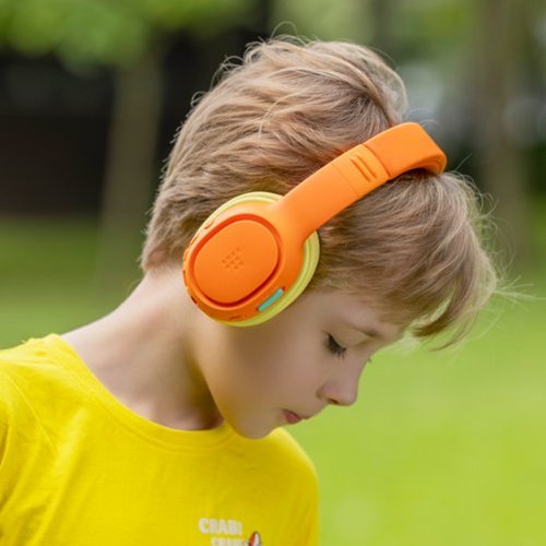 Tronsmart KH03 Active Noise Cancelling Wireless Headphones w/ 74/85/93dB Safe Volume, LED Lights, 70H Playtime for School Travel - Orange BUY IN HONG KONG