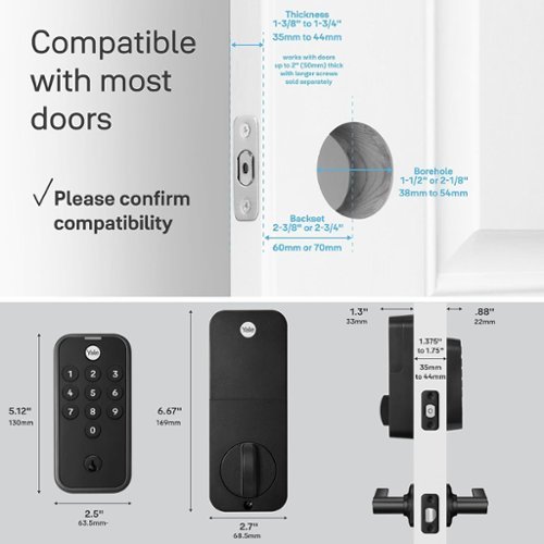 Yale Code Keypad Deadbolt - Satin Nickel GLOBAL SHIPPING