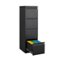Boyel Living - 4 Drawer Vertical File Cabinet with Lock,Filing Cabinet, Metal Filing Cabinet - Black-Front_Standard