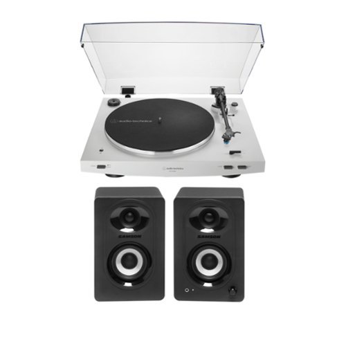 Audio-Technica - Audio Technica AT-LP3xBT Automatic Wireless Belt-Drive Turntable (White) Bundle-Front_Standard 