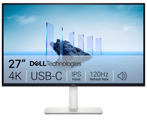 Dell - S2725QC 27" IPS LED 4K UHD 120Hz FreeSync Monitor (USB-C, HDMI) - Silver