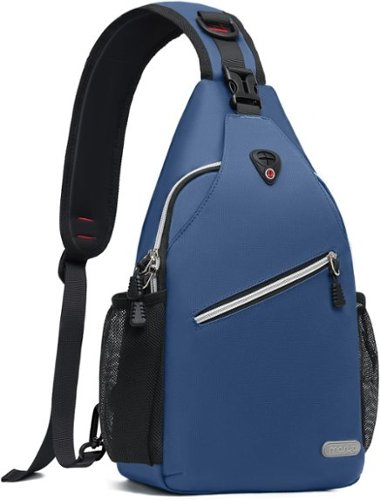 mosiso - Sling Backpack Multipurpose Crossbody Shoulder Bag Travel Hiking Daypack - Teal-Front_Standard 