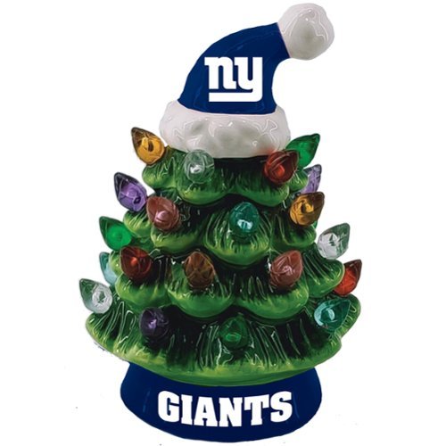 Evergreen Enterprises - New York Giants 8" Light Up Ceramic LED Christmas Tree - Multicolor-Front_Standard 