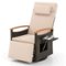 Costway - Outdoor 360° Swivel Rattan Recliner Chair Patio Wicker Chaise Lounge Chair - Beige + Mix Brown-Front_Standard