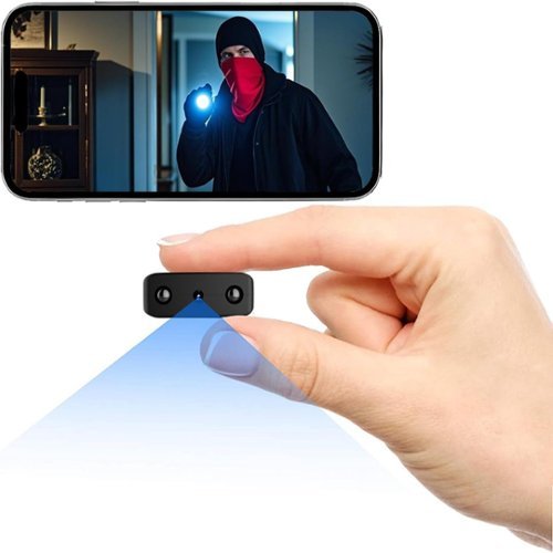 Mini Spy Camera WiFi, Smallest Hidden Cameras HD1080P for Home Security Surveillance, Small Portable Nanny Cam - Black-Front_Standard 