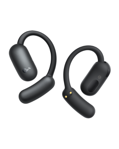 Soundcore - by Anker AeroFit 2 Open-Ear Headphones with Adjustable Ear Hooks - Black-Front_Standard 