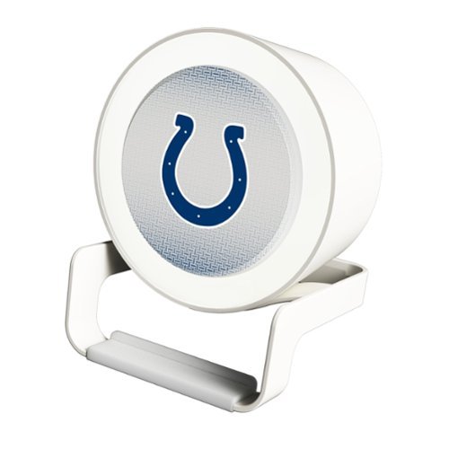 Keyscaper - Indianapolis Colts Linen Print Nightlight Charger & Bluetooth Speaker - White-Front_Standard 