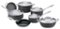 Cuisinart - GreenGourmet Hard-Anodized Nonstick 12-Piece Cookware Set - Black-Angle_Standard
