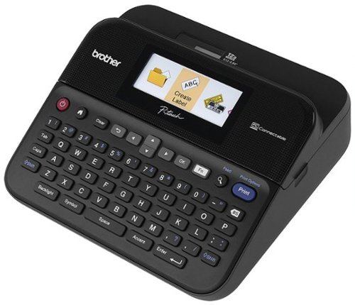 Brother P-touch Label Maker, PC-Connectable Labeler, PT-D600, Color Display, High-Resolution PC Printing, - Black/Dark Gray GLOBAL SHIPPING