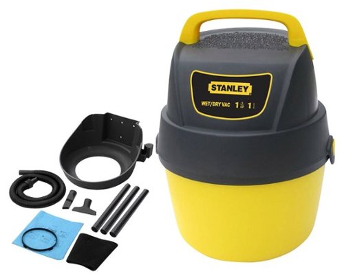 Stanley - 1-Gal. Wet/Dry Vacuum - Black-Front_Standard 