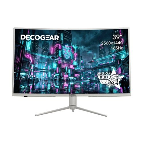 Deco Gear - 39-Inch Curved Widescreen Gaming Monitor, 2560x1440, 165 Hz, HDR400, 16:9 - White-Front_Standard 