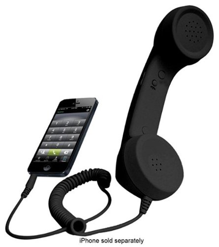  Hype - Retro Handset for Select Mobile Phones, Tablets and Laptops - Black