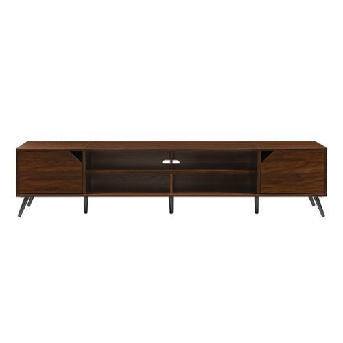 80" Mid-Century Modern 2-Door TV Stand for TVs up to 90"-Front_Standard 