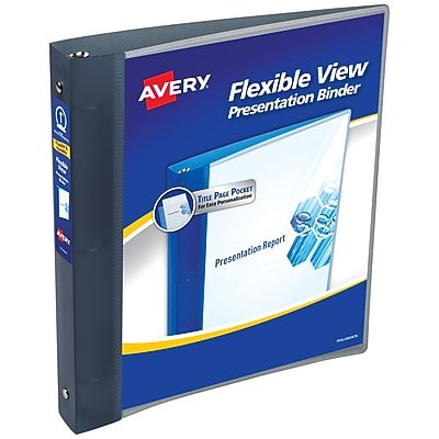 Avery - 1" 3-Ring Flexible Poly Binders - Gray-Front_Standard 