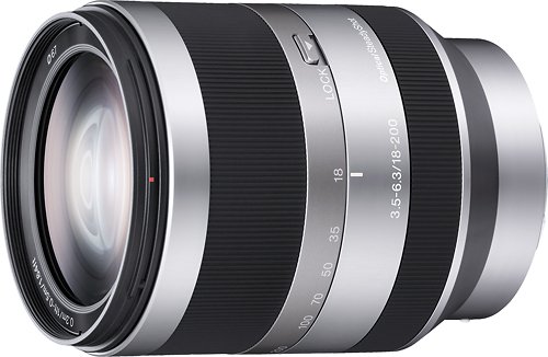 Image of Sony - 18-200mm f/3.5-6.3 Alpha E-Mount Lens for Alpha NEX DSLR Cameras - Silver