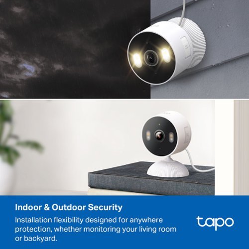TP-Link Tapo Indoor/Outdoor 2K Security Plug-In Camera with Advanced AI Motion and Sound Detection - No Monthly Fees - White WORLDWIDE DELIVERY