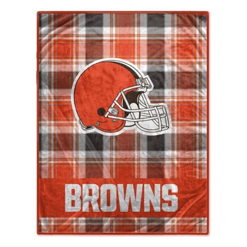 Pegasus - Cleveland Browns 66" x 95" Oversized Plaid FAN-mily Ultra Cozy Blanket - Multicolor-Front_Standard 
