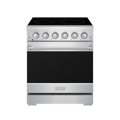 Front. Thor Kitchen - Gordon Ramsay Series by Thor Kitchen 4.55 Cu. Ft Freestanding Electric Range - Stainless steel.
