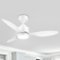 Breezary - 42" Modern Indoor Ceiling Fan, 3 ABS Blades, 6-Speed DC Motor, Remote Control, Timer, 5'' Downrod, Light/No Light Option - Matte White (With Light)-Front_Standard