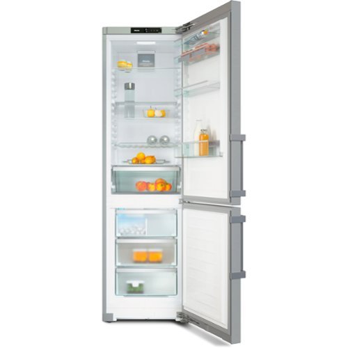Miele - KFN 4799 DDE PerfectCool 24" Freestanding Refrigerator with Bottom-Freezer - Stainless Steel-Front_Standard 