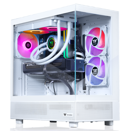 Thermaltake - LCGS View 7897XS-270 Gaming Desktop AMD Ryzen 7 7800X3D, 32GB Memory, AMD Radeon RX 9070 XT, 1TB SSD NVMe M.2 - Snow