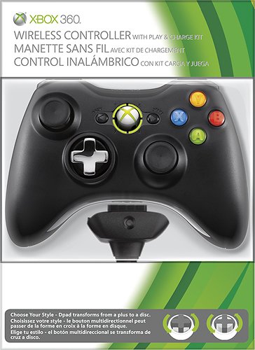  Microsoft - Xbox 360 Wireless Controller with Transforming D-pad - Black