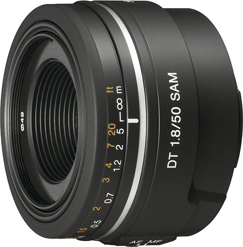  Sony - DT 50mm f/1.8 A-Mount Medium Telephoto Lens - Black