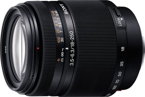  18-250mm f/3.5-6.3 Telephoto Zoom Lens for Select Sony Alpha Digital SLR Cameras - Black