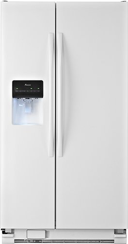  Amana - 25.4 Cu. Ft. Side-by-Side Refrigerator with Thru-the-Door Ice and Water - White