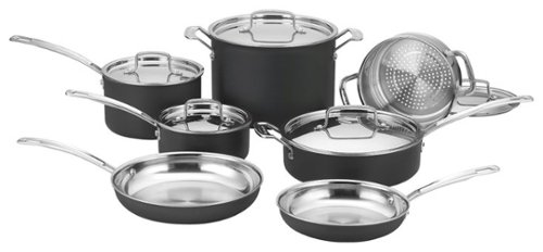  Cuisinart - MultiClad Unlimited 12-Piece Cookware Set - Black