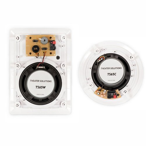 Theater Solutions TSQ670 インチ 天井 70ボルト 6.5インチ スピーカー クイックインストール 4ペアパック Theater Solutions TSQ670 6.5-Inch Install Quick 70 Volt In Ceiling