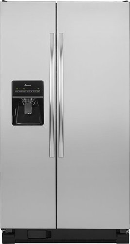  Amana - 25.4 Cu. Ft. Side-by-Side Refrigerator with Thru-the-Door Ice and Water - Stainless steel