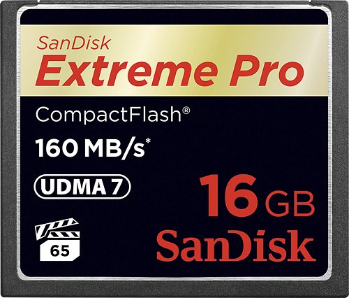  SanDisk - Extreme Pro 16GB CompactFlash (CF) Memory Card