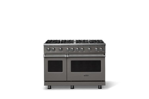Viking - Pro 5 Series 6.1 Cu. Ft. Freestanding Sealed 8 Burner Liquid Propane Gas Convection Range - Damascus Gray - Damascus Gray
