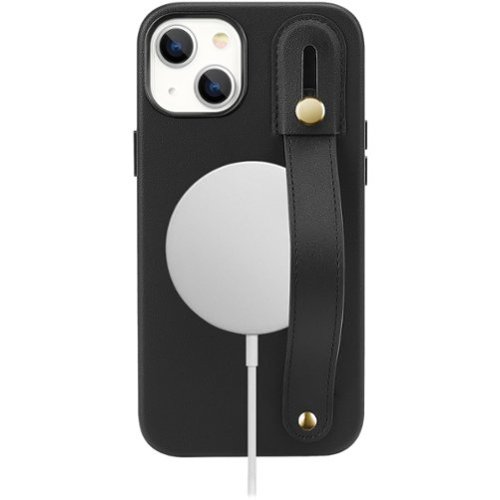 SaharaCase FingerGrip Series Genuine Leather Case with Magsafe for Apple iPhone 15 Plus - Black BUY IN EUROPE