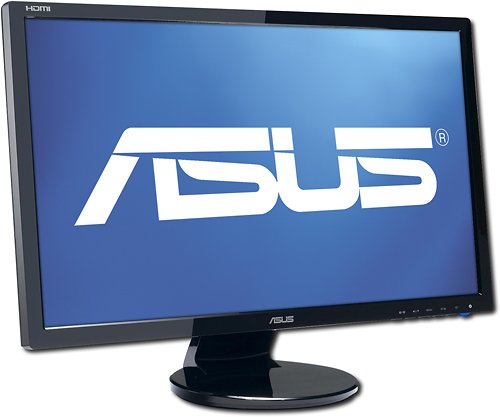  ASUS - 24&quot; Widescreen Flat-Panel LED-LCD HD Monitor - Black