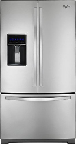  Whirlpool - 25 Cu. Ft. French Door Refrigerator with Thru-the-Door Ice and Water - Stainless Steel