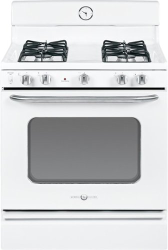 GE - Artistry Series 4.8 Cu. Ft. Freestanding Gas Range - White on white-Front_Standard 