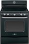 GE - Artistry Series 30" Freestanding Electric Range - Black-Front_Standard